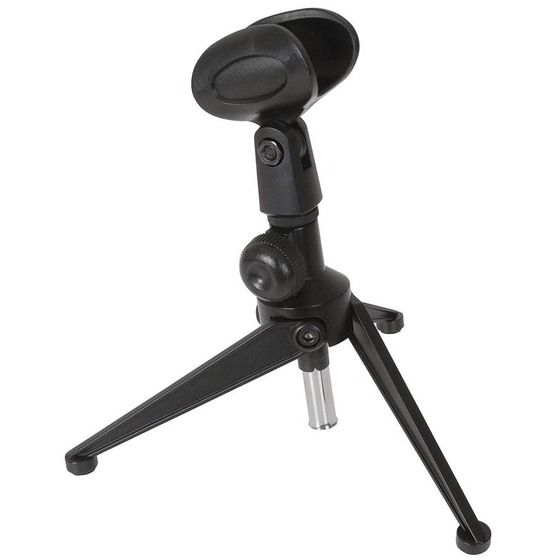 Jaycar Desk Top Mic Stand – Diecast Aluminium, Folds to 240mm (AM4111)