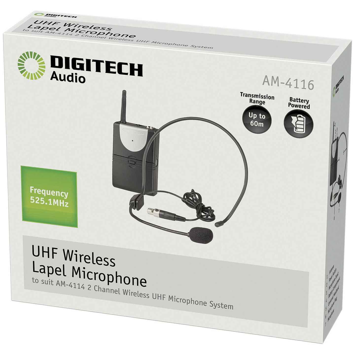 Digitech Channel A UHF Headband Microphone for AM4132 or AM4114