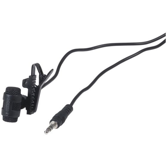 Digitech Stereo Tie Clasp Microphone – Dual Condenser, 2 m Cable, 3.5 mm Plug