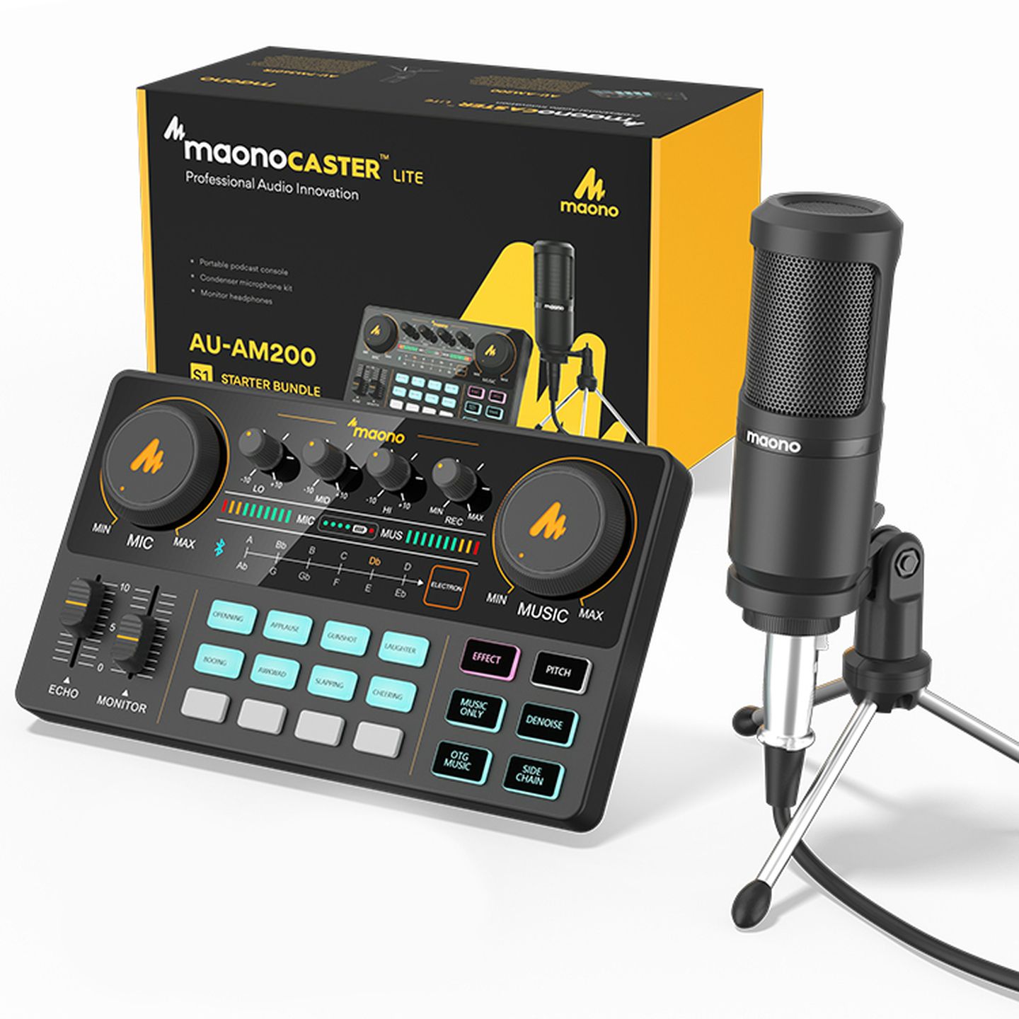 Maonocaster All in One Podcast Production Studio with Microphone