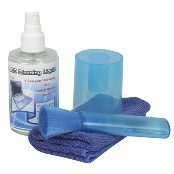Jaycar LCD Screen Cleaning Kit – Anti-Static Brush, Drip-Free Solution & Micro-Fibre Cloth