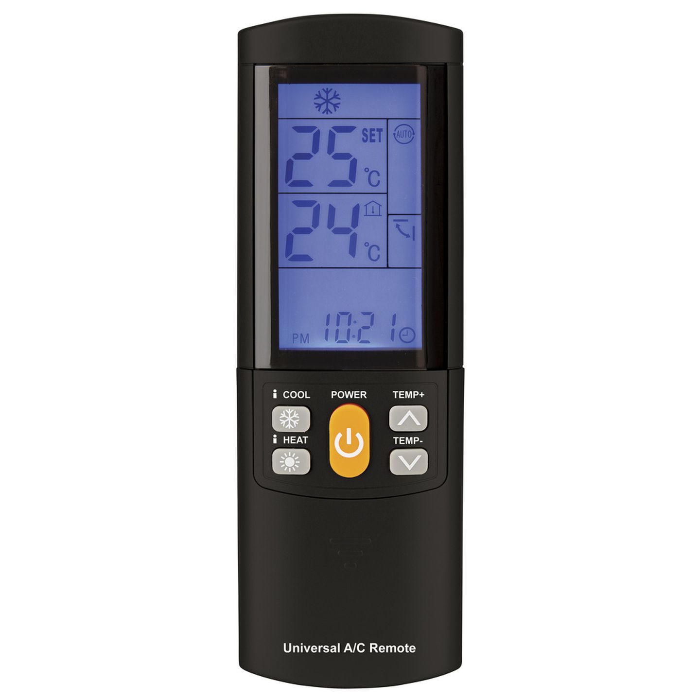 Universal Remote Control for Air Conditioners with Backlit LCD