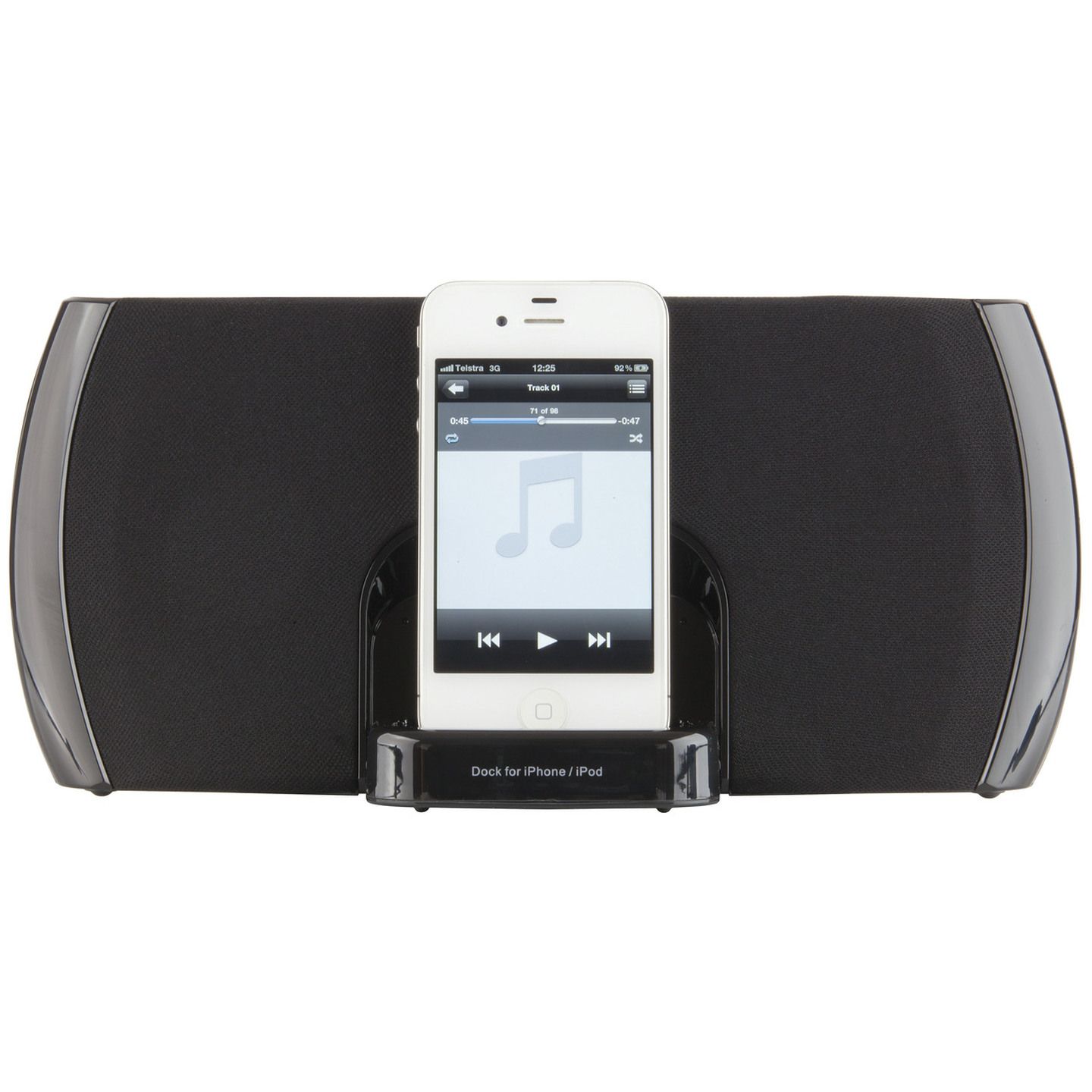 Portable Stereo Speakers/Charger with Docking Station for iPhone/iPod