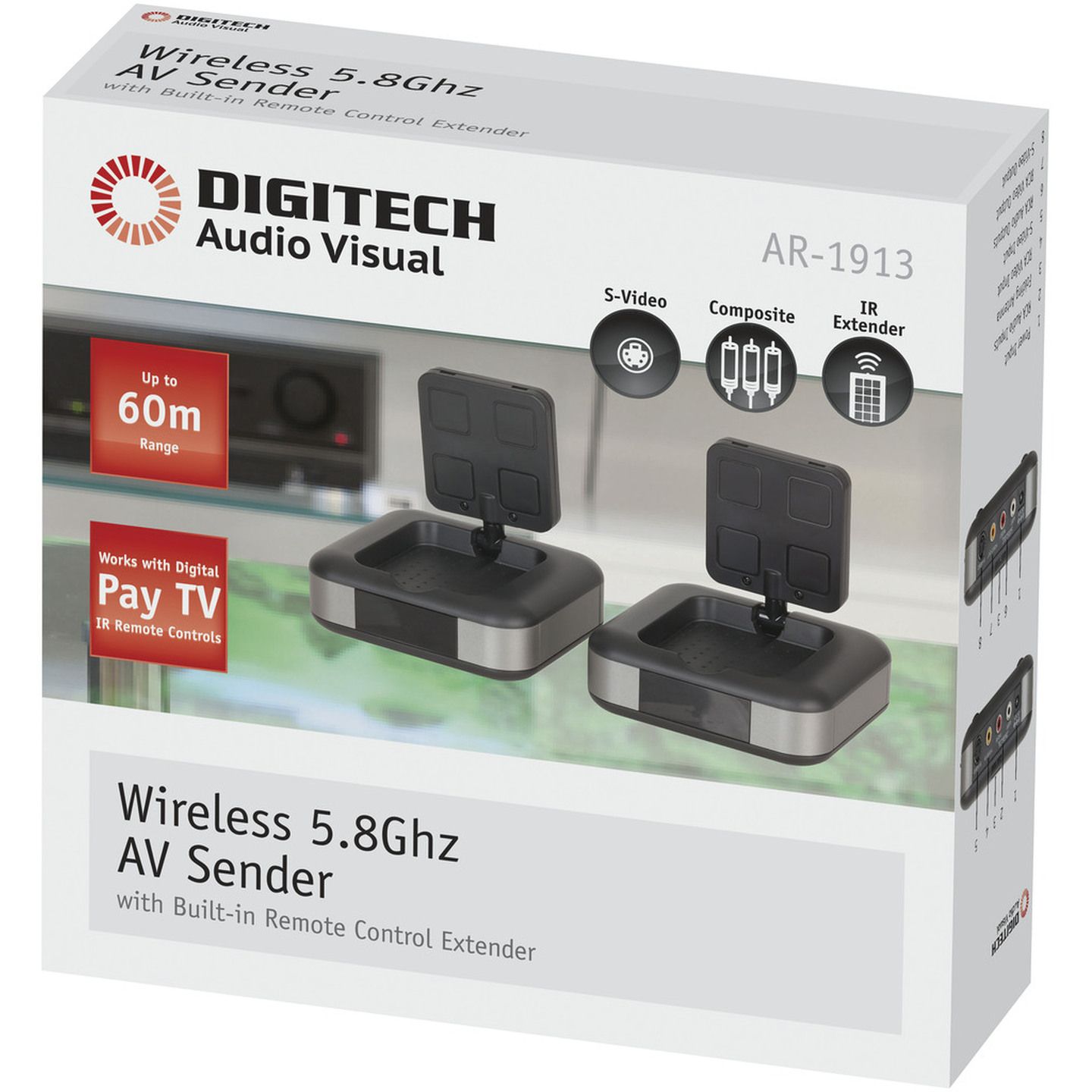 Digitech 5.8GHz Wireless AV Sender/Receiver with Wideband IR Extender