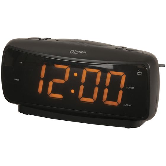 Jaycar Digitech Large-Digit Alarm Clock Radio with AM/FM, Dual Alarm & Battery Backup