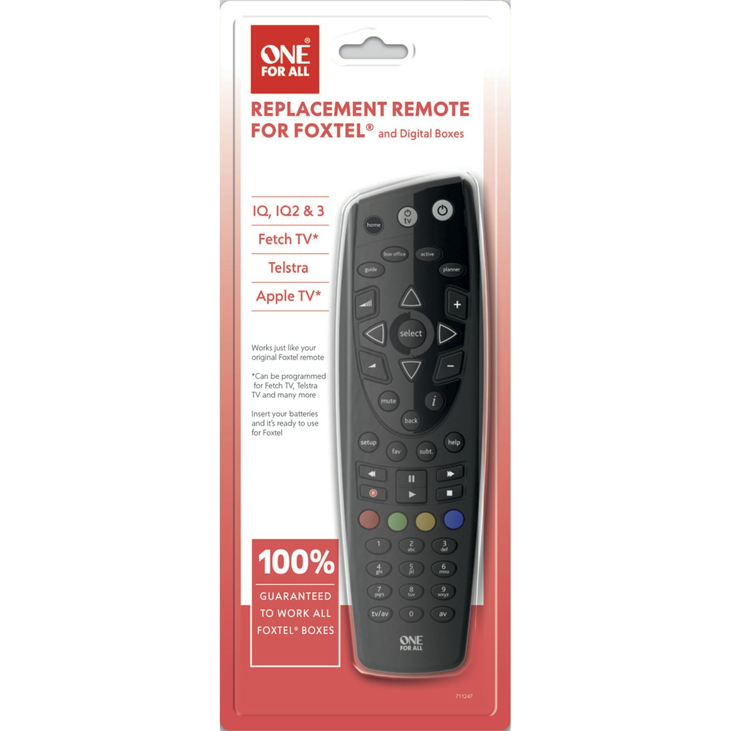 Infrared Remote Control for Foxtel iQiQ2iQ3 iQ4