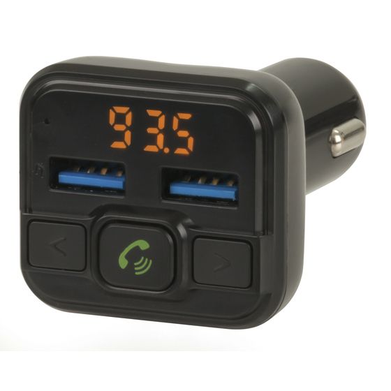 FM Transmitter with Bluetooth® Technology and USB – Plug-and-Play Car Audio