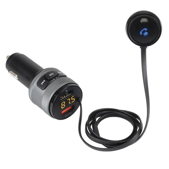 DIGITECH FM TRANSMITTER WITH BLUETOOTH® TECHNOLOGY, USB AND MICROPHONE EXTENSION