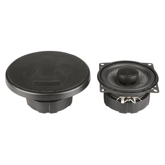 4-Inch Coaxial Car Speakers – Kevlar Fibreglass Cone, Silk Dome Tweeter on Adjustable Bracket (Pair)