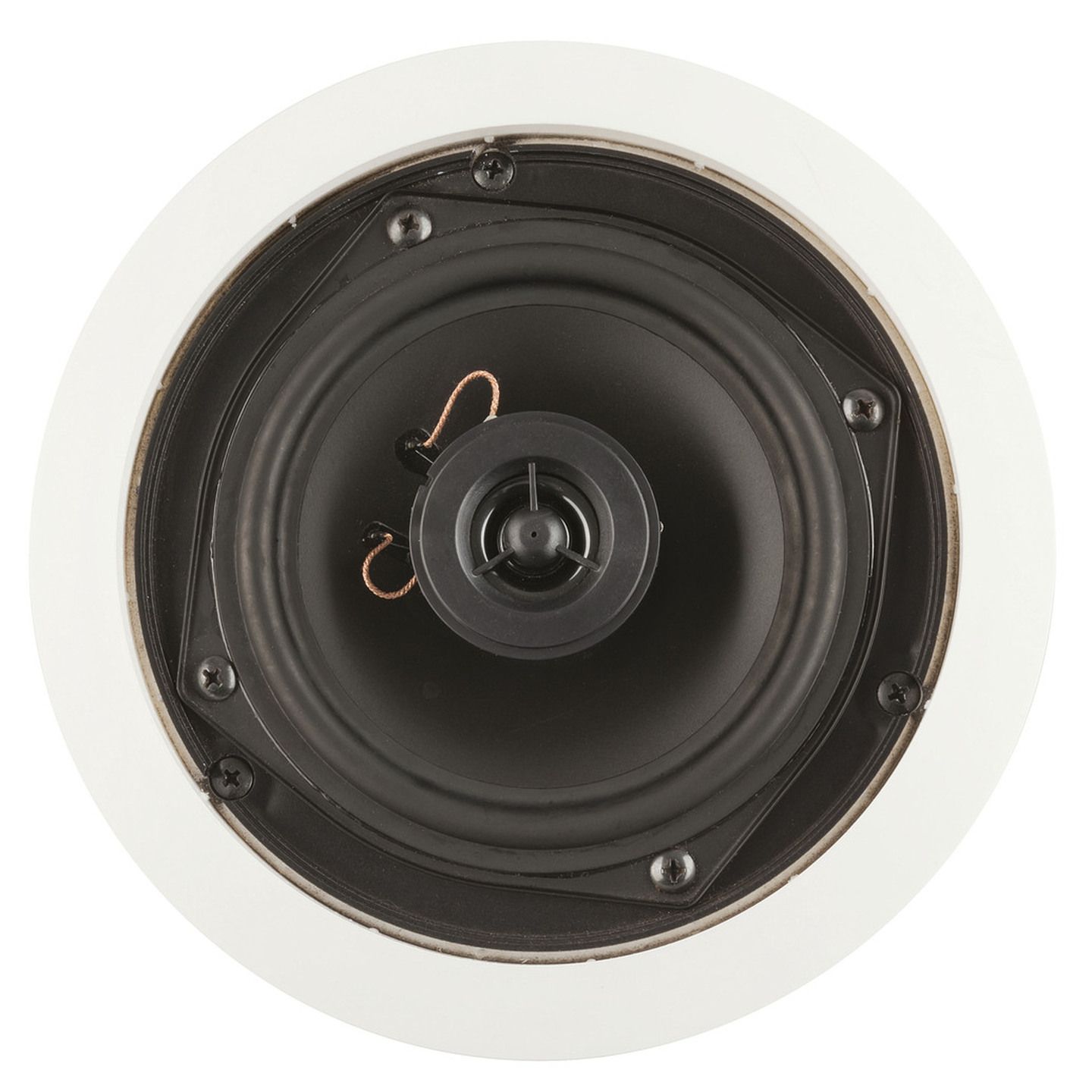 In-Ceiling 2 Way 5.25 Inch Speaker with Fixed Tweeter