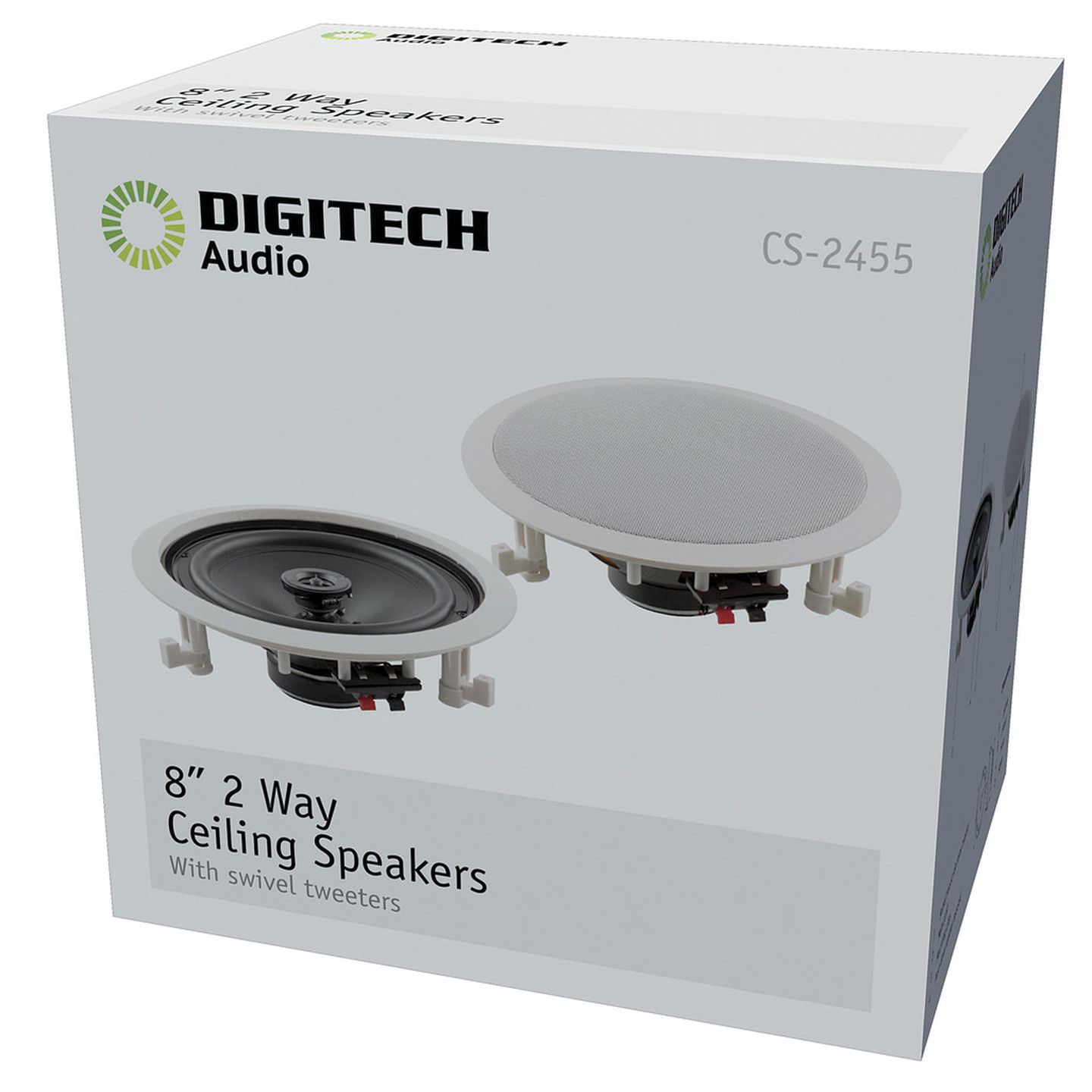 In-Ceiling 2 Way 8 Inch Speaker with Swivel Tweeter