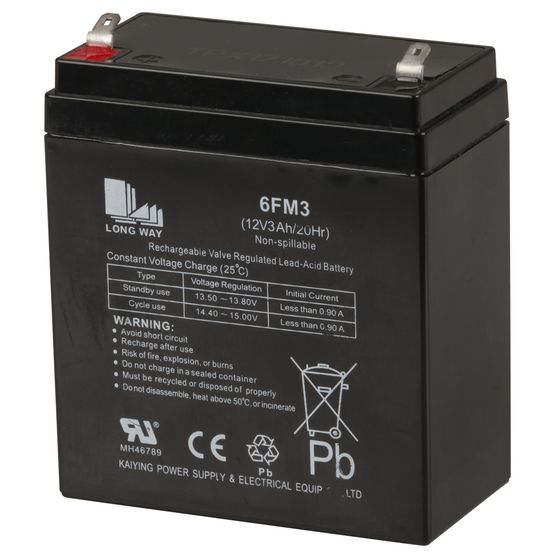 Jaycar CS2498 Spare 12V 3Ah SLA Battery – Fits CS2497 PA Speaker
