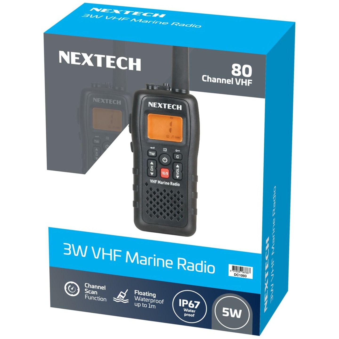 3W VHF Marine Radio Transceiver - Waterproof