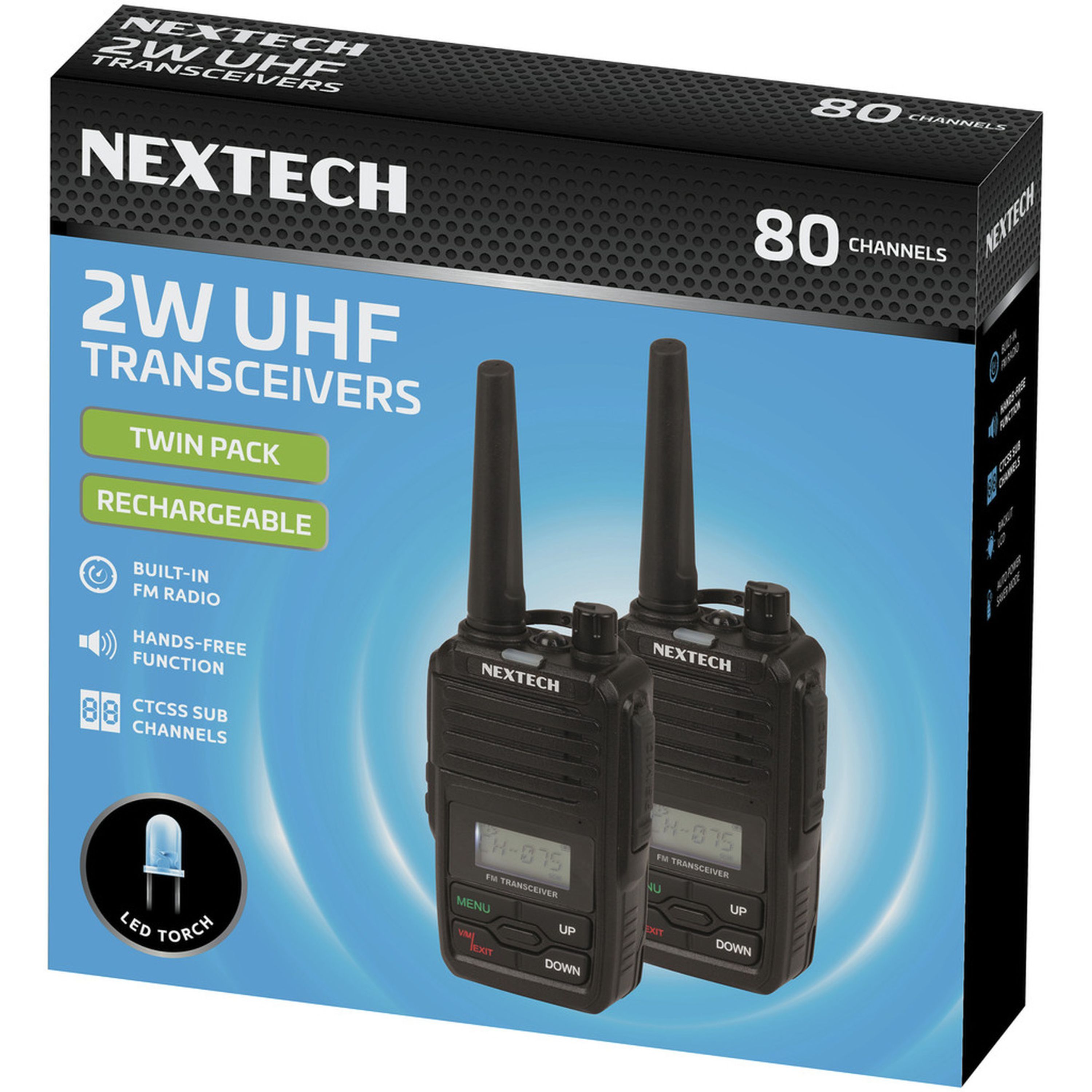 NEXTECH 2W UHF Transceiver Twin Pack