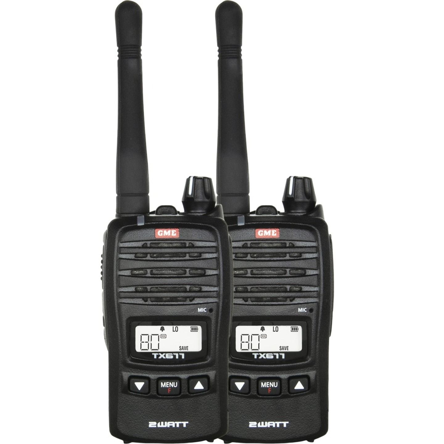 GME 2W UHF Transceiver TX677TP Twin Pack