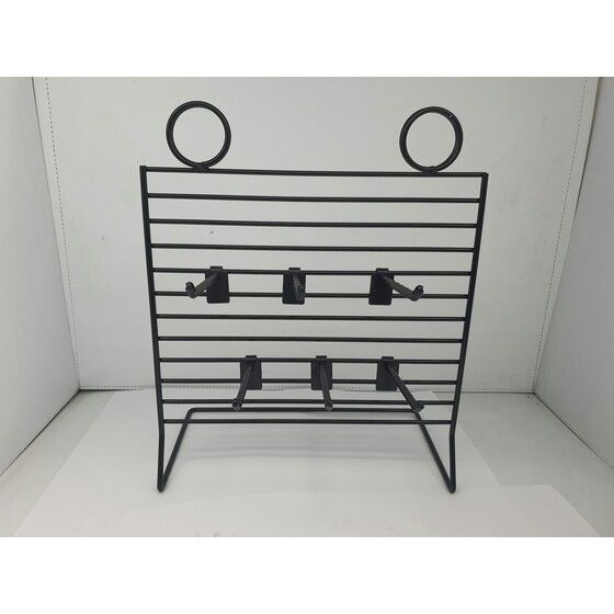 WIRE FRAME COUNTER DISPLAY STAND WITH 6 HOOKS