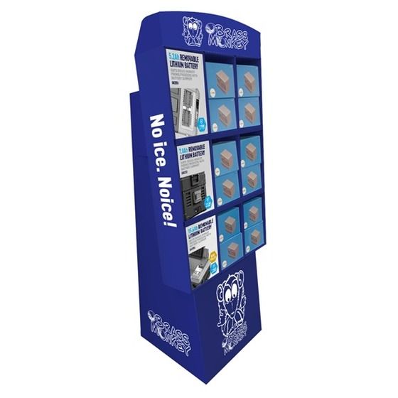 BRASS MONKEY BATTERY DISPLAY STAND