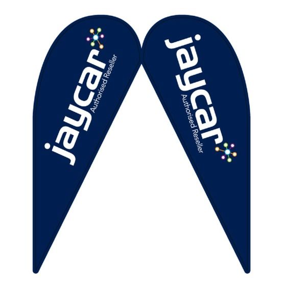 SMALL D/S TEARDROP FLAG 2.2M (NEW LOGO)