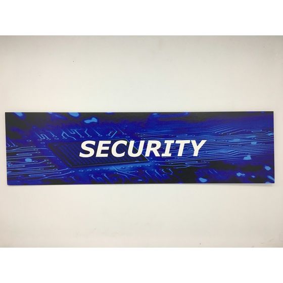 Jaycar Blue Category Sign – SECURITY | Shop Section Label for Electronics Resellers