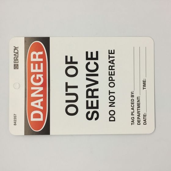 OUT OF SERVICE TAG, PACKET OF 10