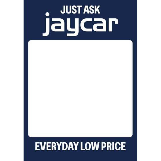 JAYCAR LOGO A4 BLANK SIGN CARDS - PACK OF 50