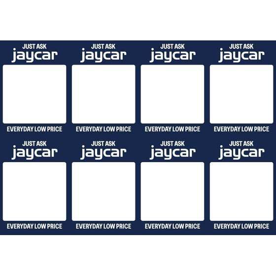 JAYCAR LOGO A7 BLANK SIGN CARDS - PACK OF 50