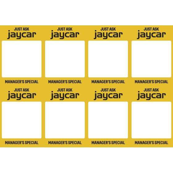 JAYCAR MANAGER SPECIAL A7 BLANK SIGN CARDS - PACK OF 50