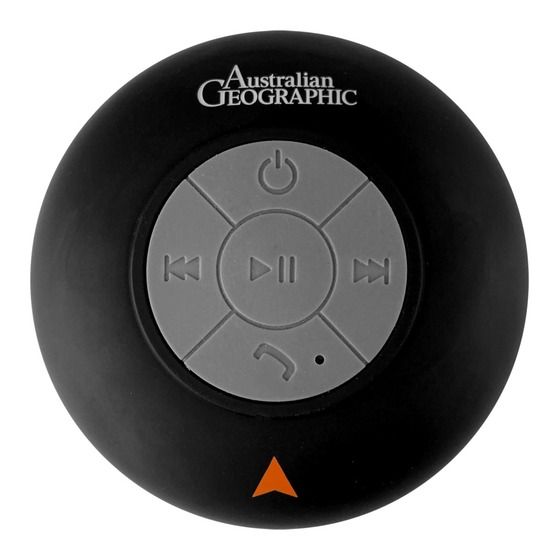 Australian Geographic Bluetooth Shower Speaker – IPX4 Water Resistant, Rechargeable, 10m Range