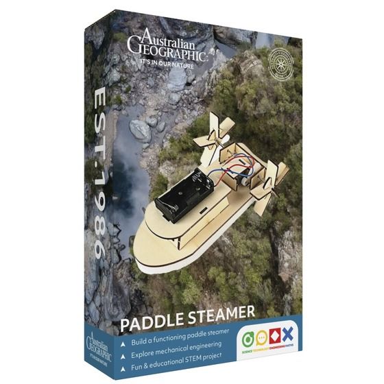 Australian Geographic Eco Workshop – Paddle Boat Building Kit, Ages 8+