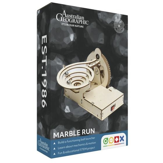 Australian Geographic Eco Workshop Marble Run – Gravity-Powered Build Kit (Ages 8+)