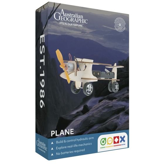 Australian Geographic Eco Workshop – Single Propeller Aircraft STEM Kit (Ages 8+)