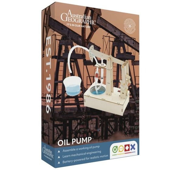 Australian Geographic Eco Workshop Oil Pump – Hands-On Renewable Energy Build Kit for Kids 8+