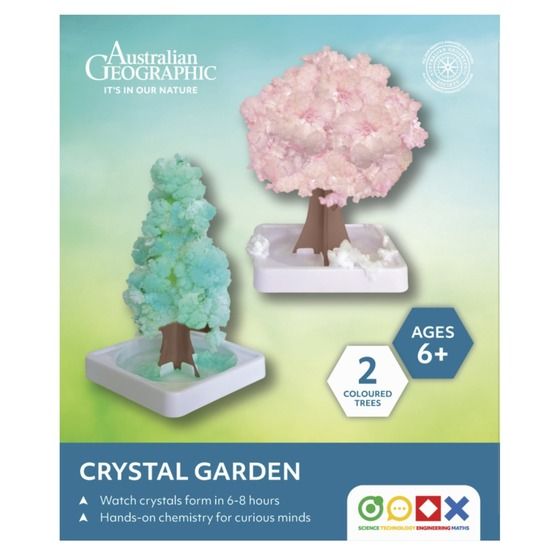 Australian Geographic Crystal Garden Kit – Grow Colourful Crystals at Home (Ages 6+)
