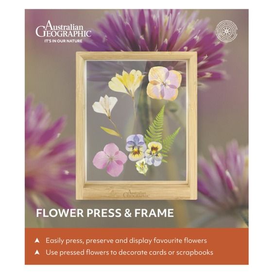 Australian Geographic Flower Press & Display Frame – 20.5 x 16.5cm Glass Frame Kit