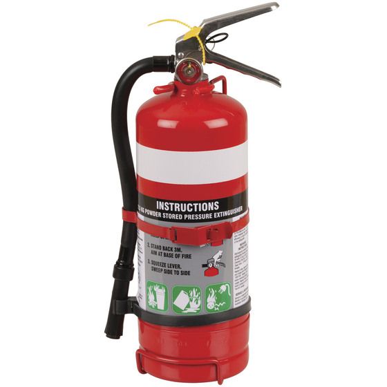 Jaycar 2.5kg Fire Extinguisher 3A:40B:E with Metal Bracket