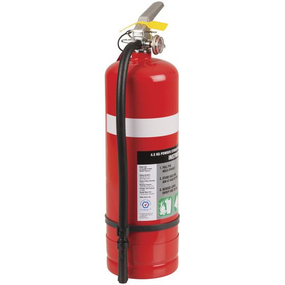 Jaycar 4.5kg Fire Extinguisher 4A:60B:E with Pressure Gauge and Bracket