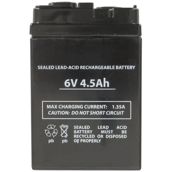 JAYCAR 6V 4.5Ah Sealed Lead Acid Battery – Spare for 14-Inch Rechargeable Fans