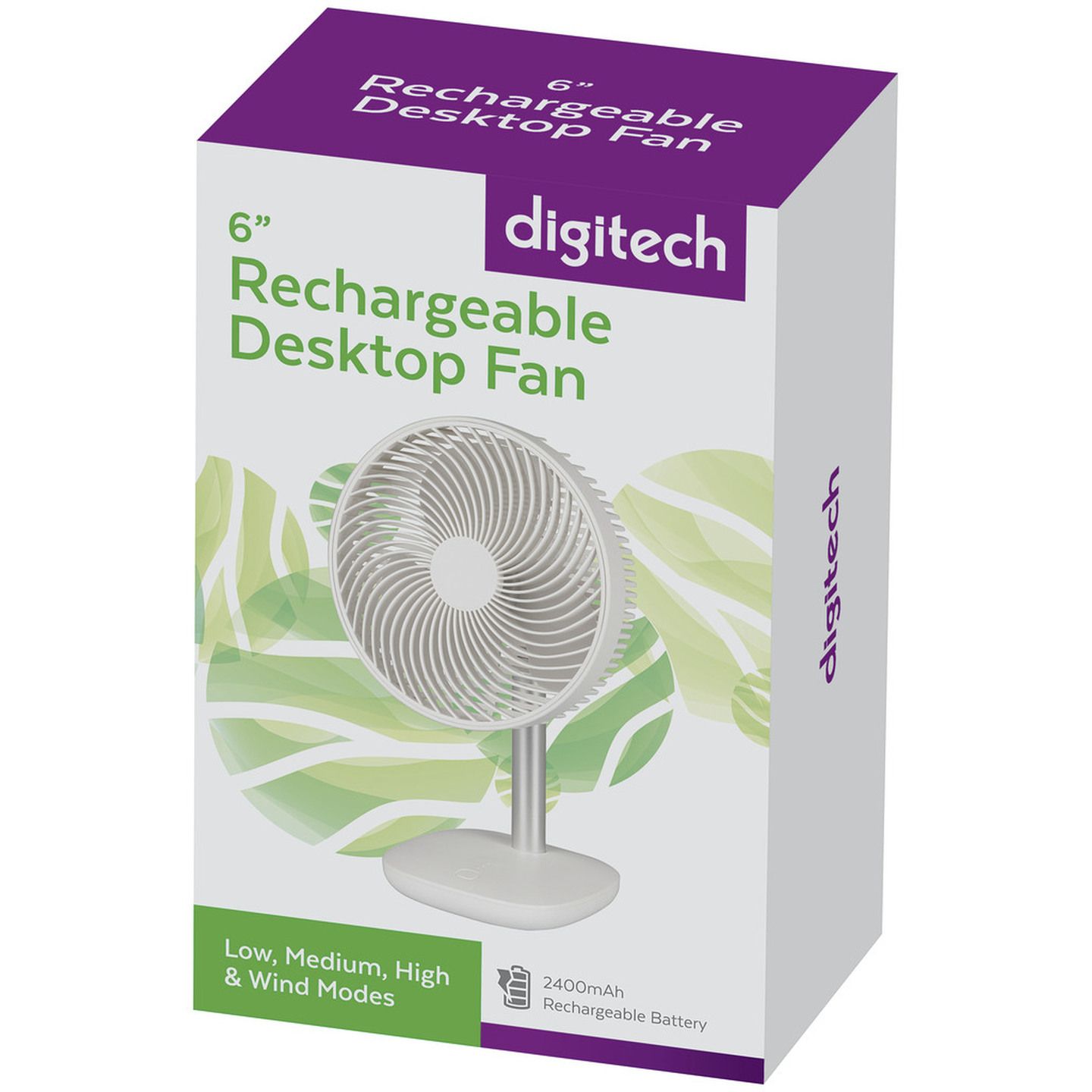 6 Inch Rechargeable Desktop Fan