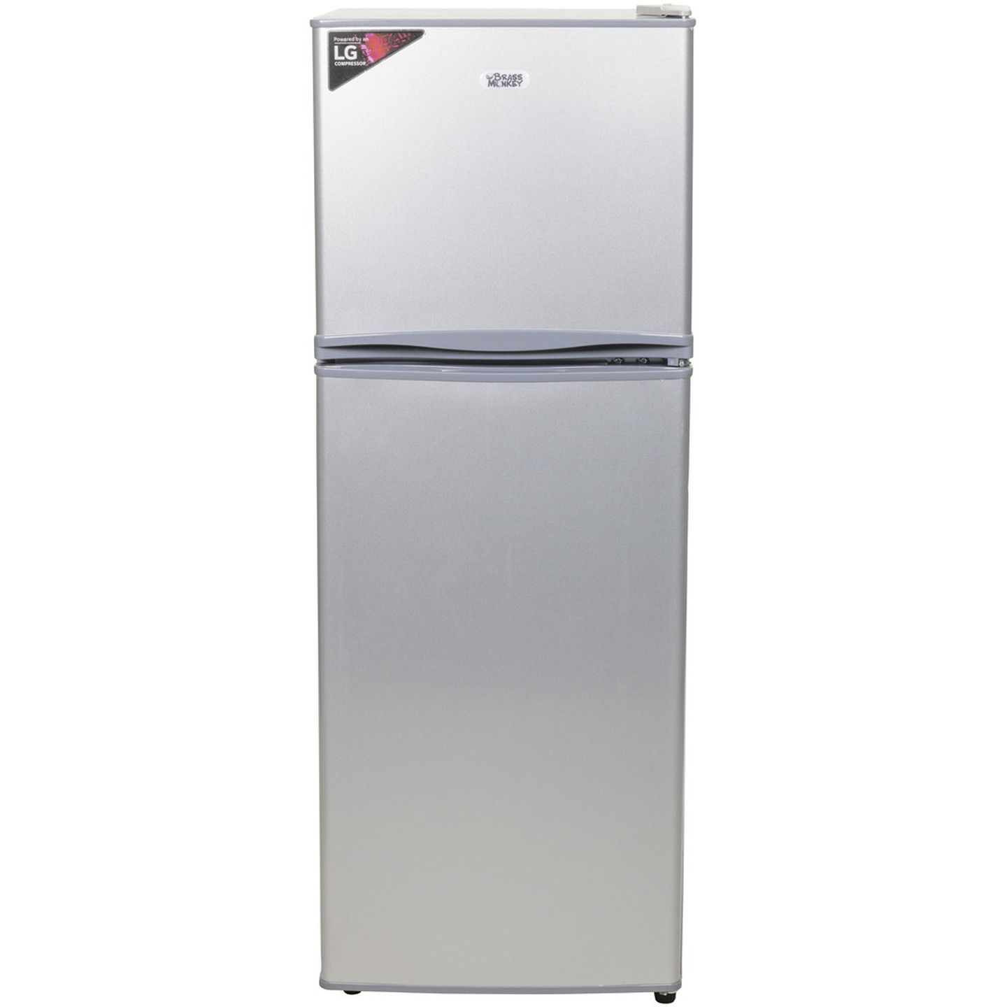 138L Brass Monkey Slim-Line Double Door Fridge/Freezer