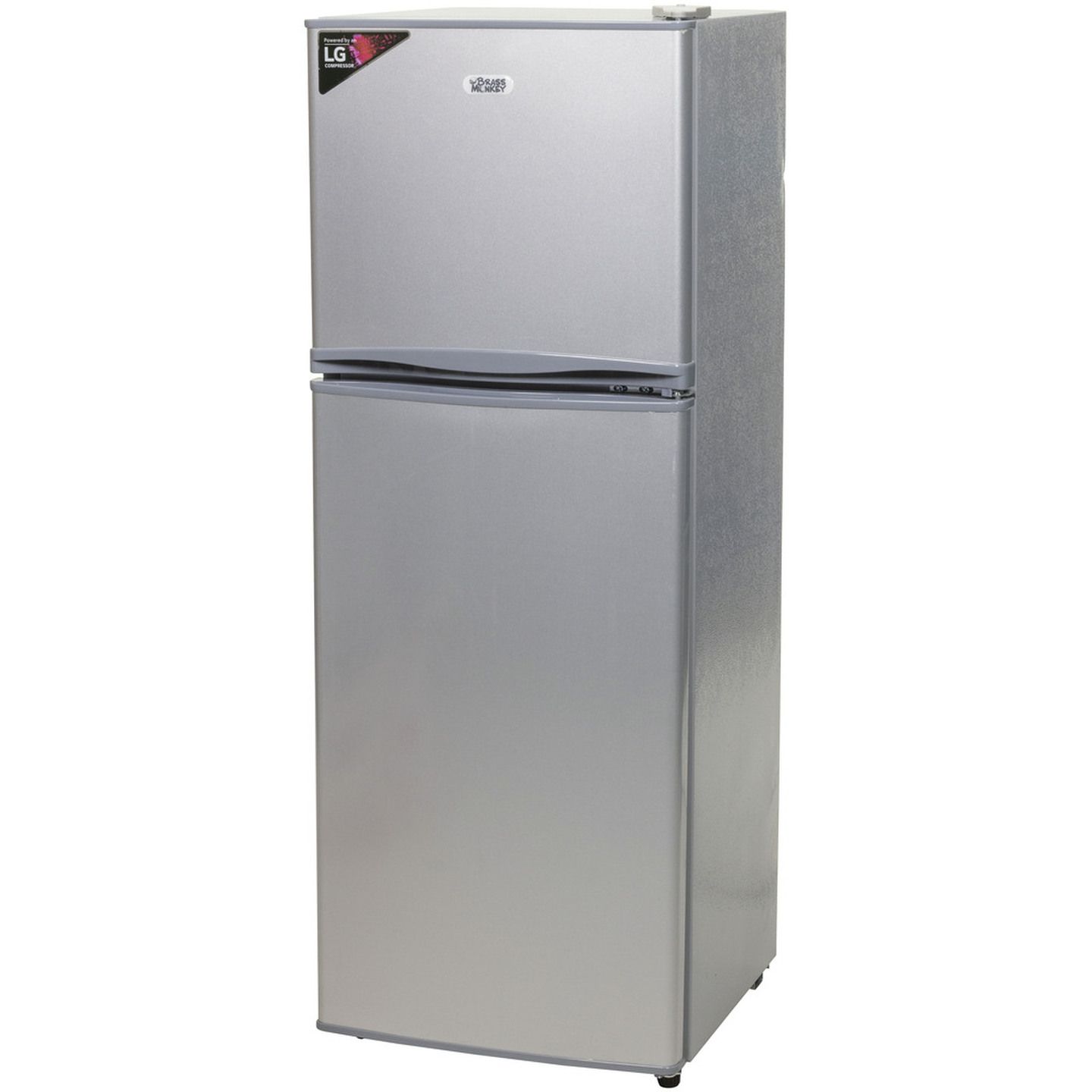 138L Brass Monkey Slim-Line Double Door Fridge/Freezer