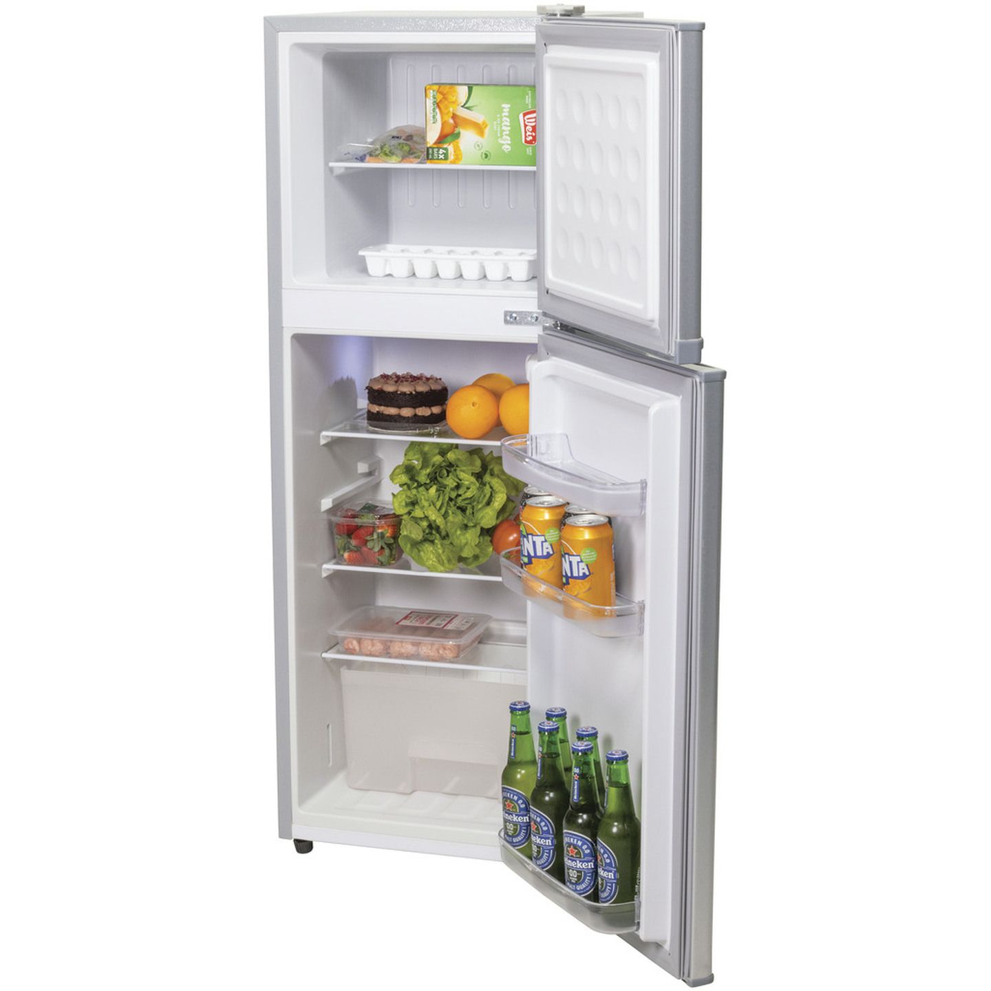 138L Brass Monkey Slim-Line Double Door Fridge/Freezer