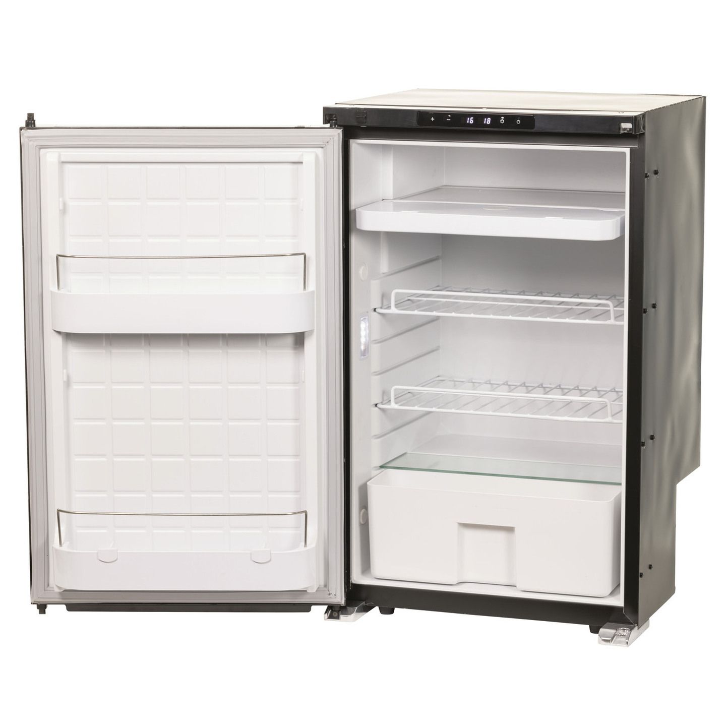 85L Brass Monkey Single Door Caravan Fridge with Freezer Zone