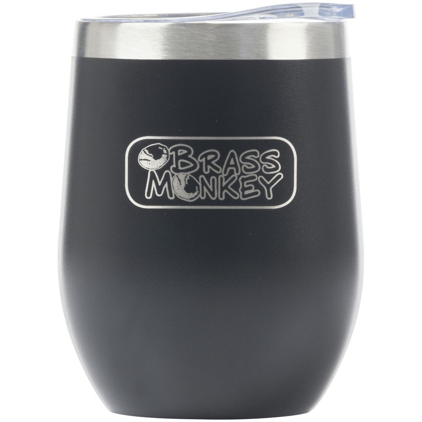 Brass Monkey 350ml Black Stainless Steel Cup with Lid