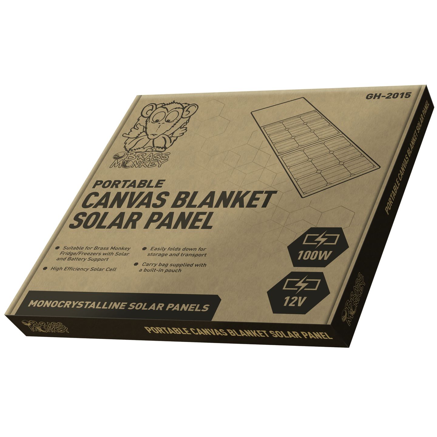 100W Canvas Blanket Solar Panel suitable for Brass Monkey Battery/Solar ready Fridge/Freezers