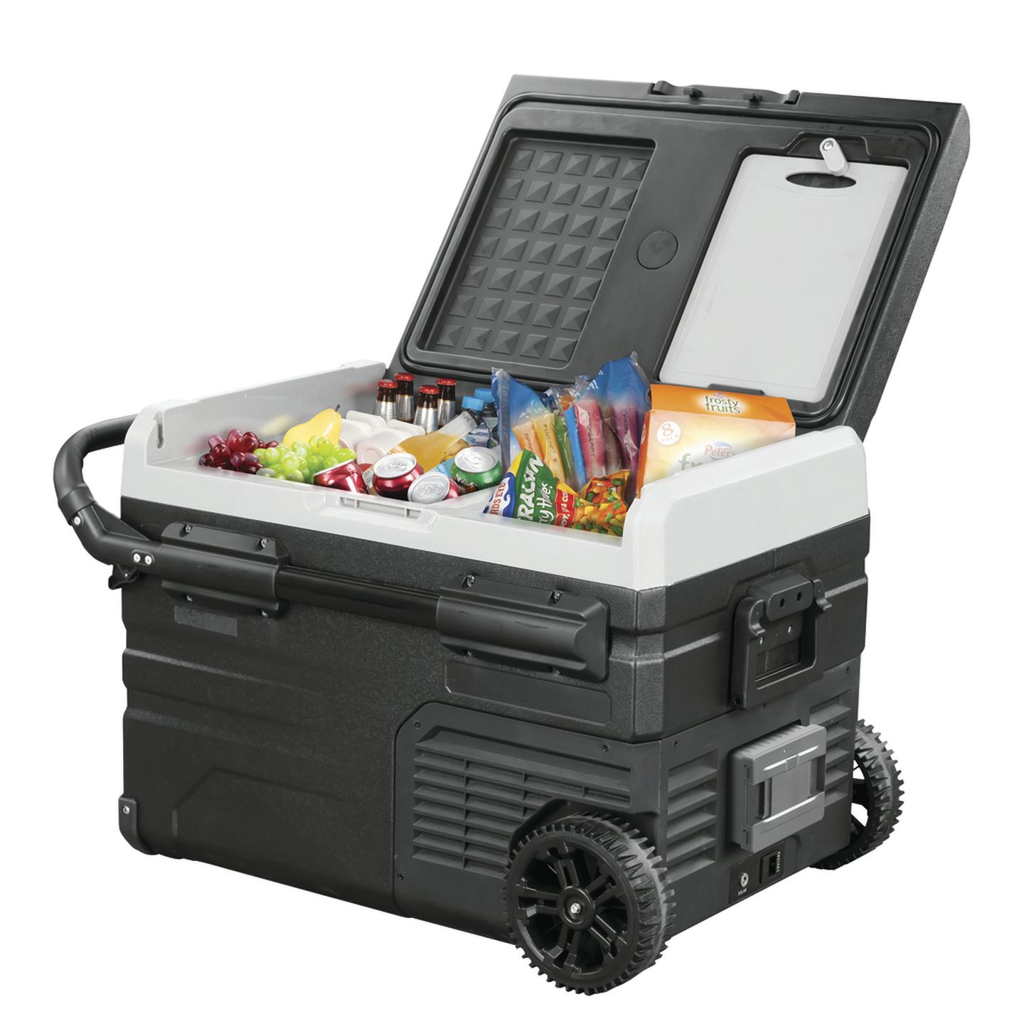 45L Brass Monkey Portable Dual Zone Fridge/Freezer with Wheels and Battery Compartment