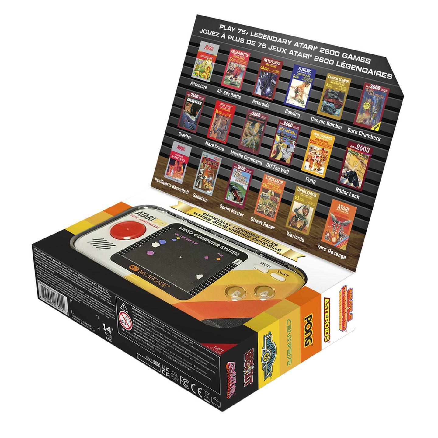 Atari Licensed Handheld Arcade Game Console with 100 games