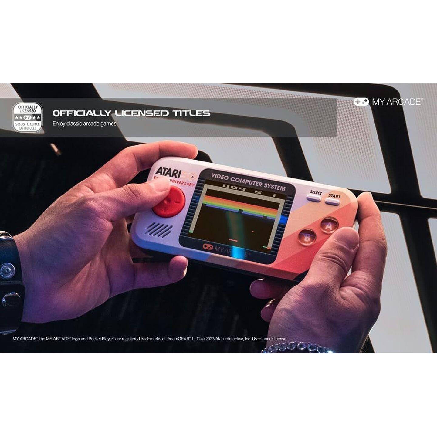 Atari Licensed Handheld Arcade Game Console with 100 games