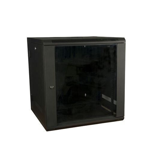 12U Rack Mount Enclosure – Steel, Tempered Glass Door, Flatpack | JAYCAR HB5174