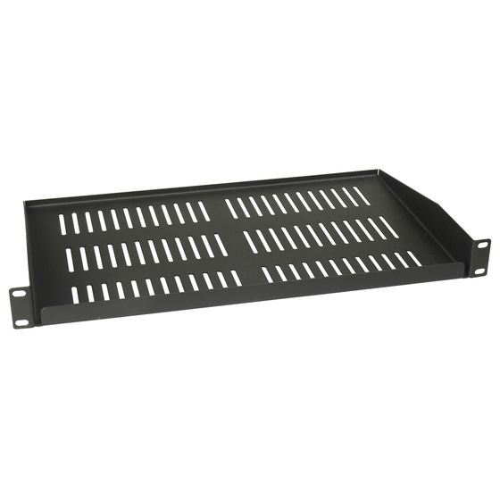 Jaycar 1U Fixed Rack Shelf – 20kg Load, Ventilated Steel | Fits 19-Inch Racks | HB5452