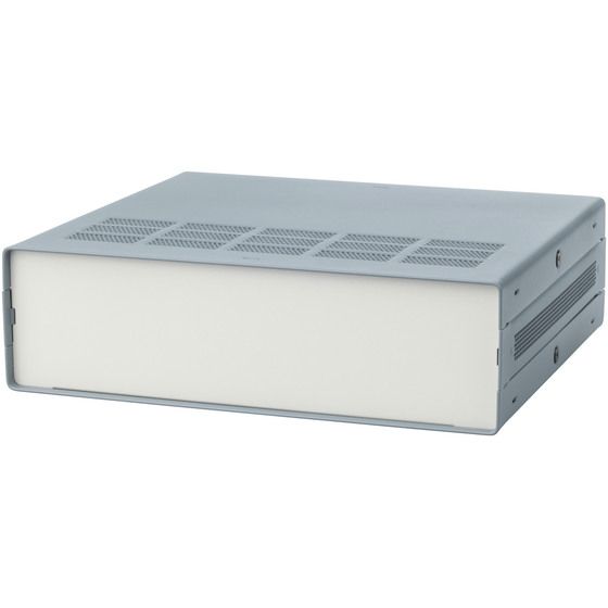 Jaycar Bench Enclosure 88 x 279 x 304mm – Aluminium, Pre-Punched Ventilation, IEC 297 Height